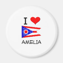 I Love Amelia Ohio Fridge Magnets