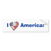 I love America Bumper Sticker bumper stickers
