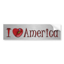 I Love America Bumper Sticker