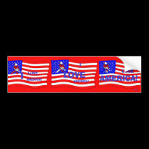 I LOVE AMERICA! Bumpersticker