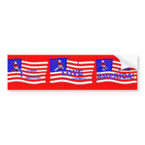 I LOVE AMERICA! Bumpersticker by zazzitup I LOVE AMERICA! Bumpersticker