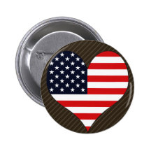 I Love America Buttons