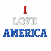 I LOVE AMERICA EMBROIDERED HOODIE