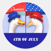 I Love America. Fun US Patriotic Gift Stickers stickers