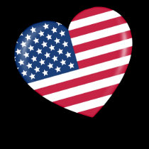 I Love America - Heart of Patriotic American t-shirts