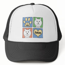 I Love American Eskimos hats