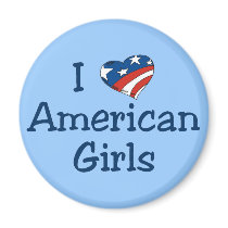 I Love American Girls Fridge Magnet