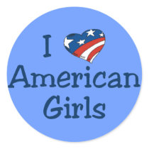 I Love American Girls Sticker