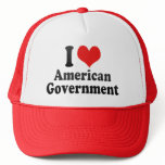 I Love American Government hats