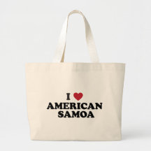 I Love American Samoa Canvas Bags