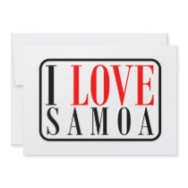 I Love American Samoa Design Custom Announcements
