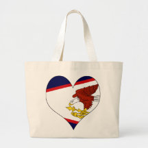 I Love American Samoa Tote Bags
