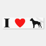 I Love American Staffordshire Terriers Bumper Sticker