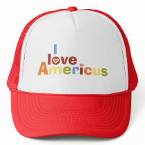 I love Americus MultiColor hats by cottonstudios I love Americus MultiColor hats