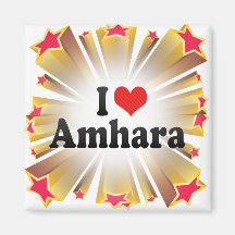 I Love Amhara Fridge Magnets