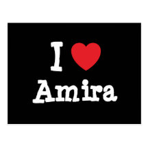 I love Amira heart T-Shirt Postcards