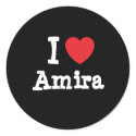 I love Amira heart T-Shirt stickers by funnycustomtshirts I love Amira heart T-Shirt stickers