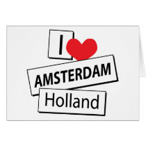 I Love Amsterdam Holland Cards