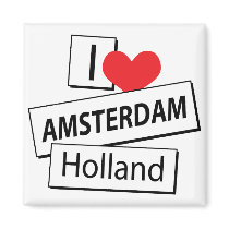 I Love Amsterdam Holland Magnet