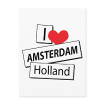 I Love Amsterdam Holland Postcard