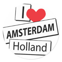 I Love Amsterdam Holland Sticker