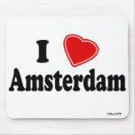 I Love Amsterdam Mouse Pads