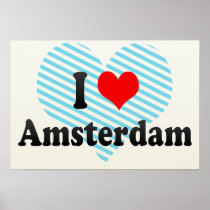 I Love Amsterdam, Netherlands Posters