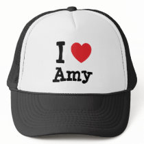 I love Amy heart T-Shirt Mesh Hats
