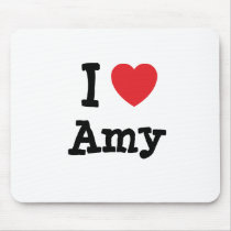 I love Amy heart T-Shirt Mouse Mat