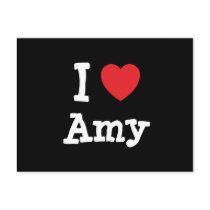 I love Amy heart T-Shirt Post Card