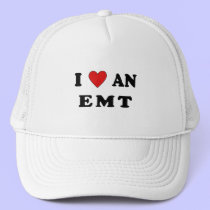 I Love An EMT hats