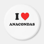 I Love Anacondas Refrigerator Magnets