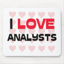 I LOVE ANALYSTS mousepads by professions I LOVE ANALYSTS mousepads
