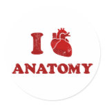i love anatomy2 round stickers