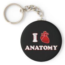 i love anatomy keychain