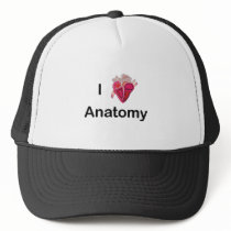I Love Anatomy with human heart! Hat