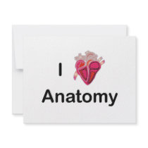 I Love Anatomy with human heart! invitations by WellnessJunkie I Love Anatomy with human heart! invitations