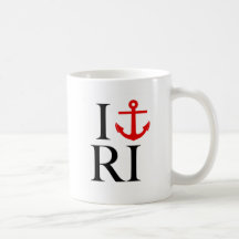 I Love (Anchor) RI Coffee Mugs
