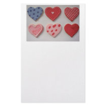 I Love and Heart Cookies Stationery Design