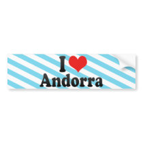I Love Andorra Bumper Sticker