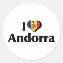 I Love Andorra Flag Sticker