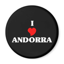 I Love Andorra Fridge Magnet