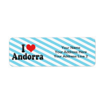 I Love Andorra Custom Return Address Labels