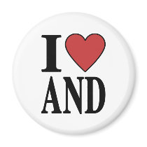 I Love Andorra Refrigerator Magnets