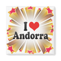 I Love Andorra Refrigerator Magnets