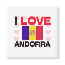 I Love Andorra Refrigerator Magnets