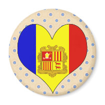 I Love Andorra Refrigerator Magnets