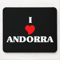 I Love Andorra Mouse Pads