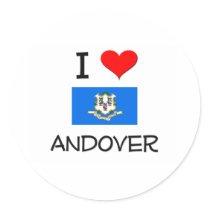 I Love Andover Connecticut Stickers