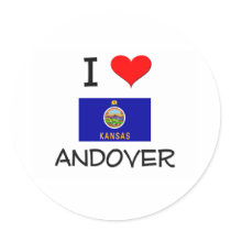 I Love ANDOVER Kansas Round Stickers